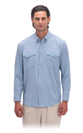 Camisa Nomad Hardwear Manga Larga Azul Acero