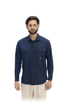 Camisa Nomad Hardwear Manga Larga Azul Marino